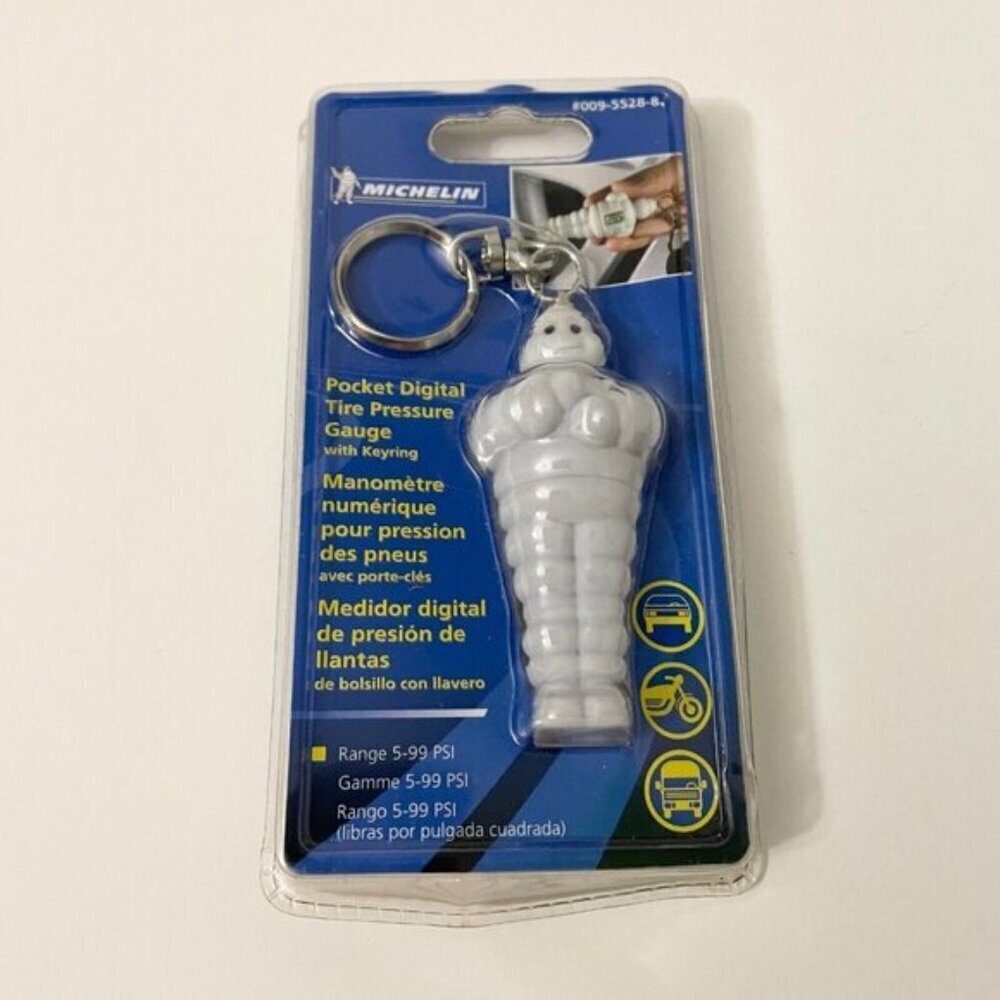 Michelin Pocket Keyring Digital Tire Pressure Gauge 3 Inch Tall